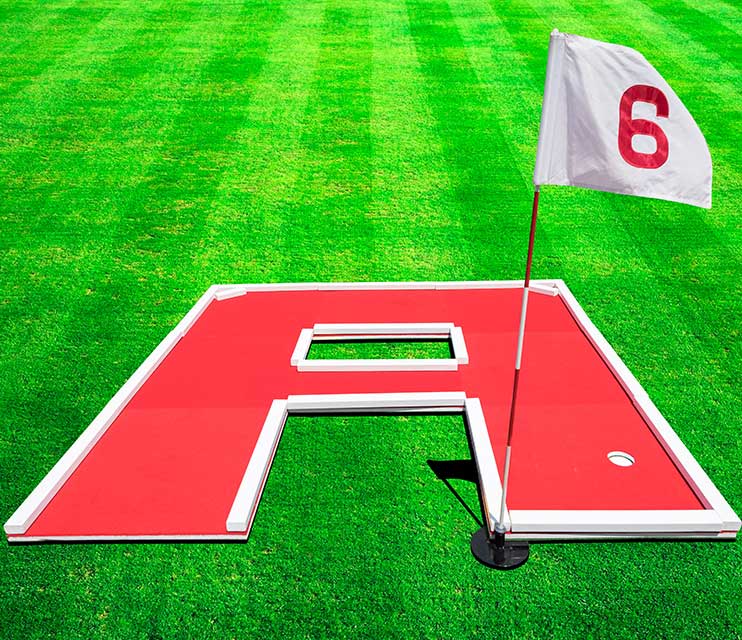 Putt putt rental with red holes image